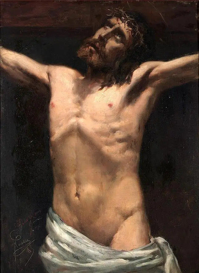Reproduction du tableau « Étude du Christ - Joaquín Sorolla » par Alpha Reproduction en peinture à l’huile