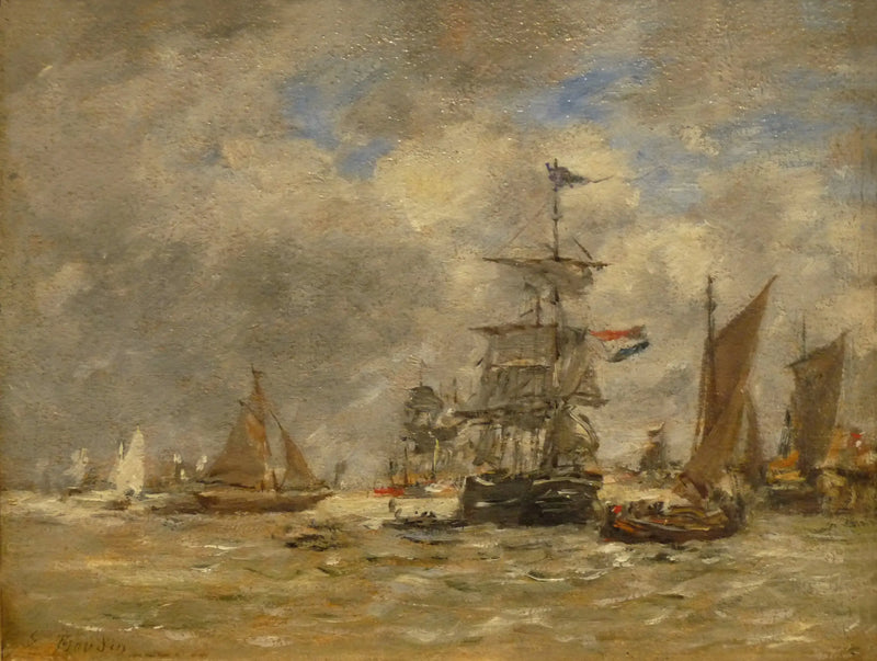 Antwerpen. Skibe på Schelde - Eugène Boudin
