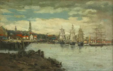Havneby - Eugène Boudin