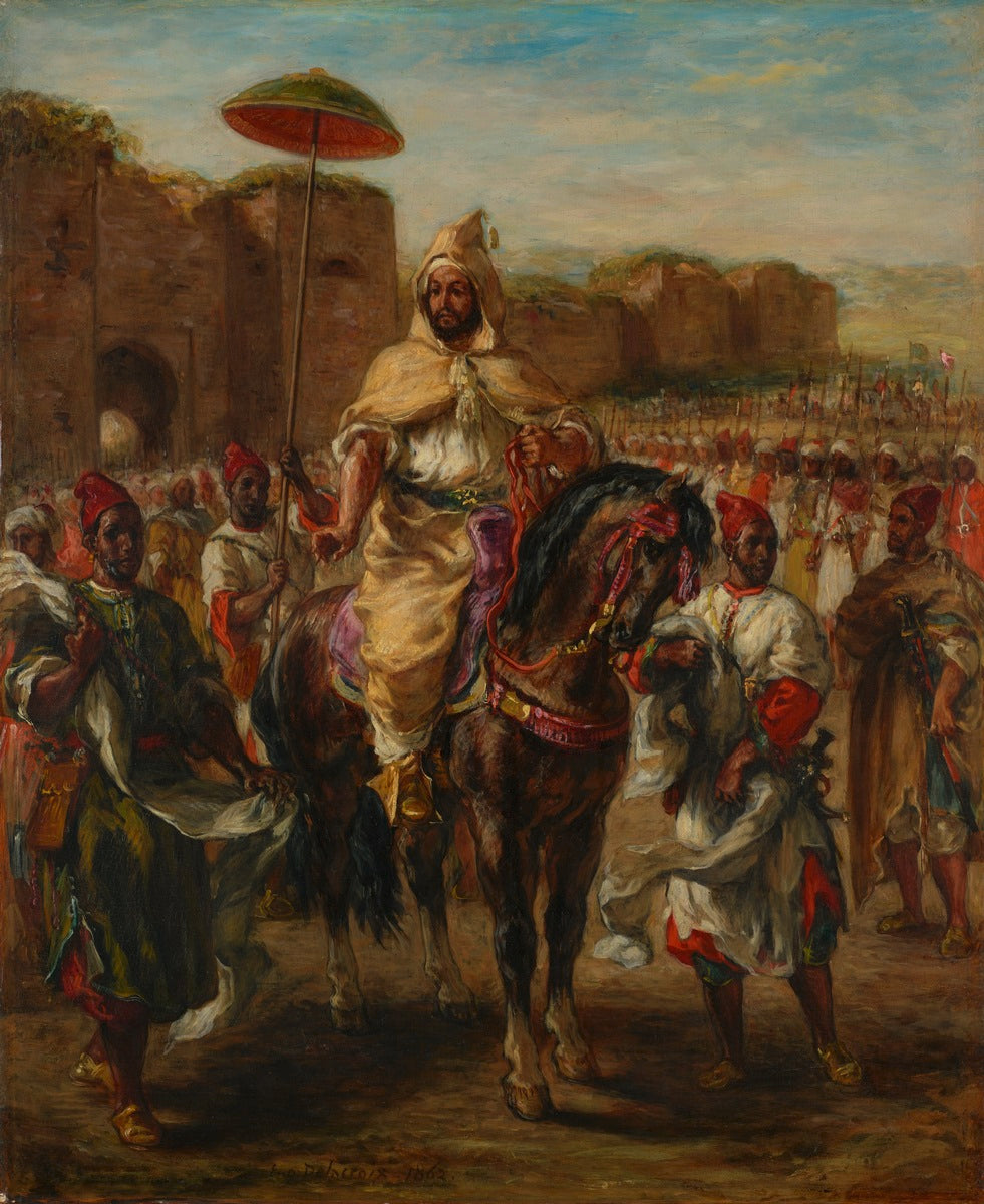 Reproduction du tableau « Portrait du sultan du Maroc - Eugène Delacroix » par Alpha Reproduction en peinture à l’huile