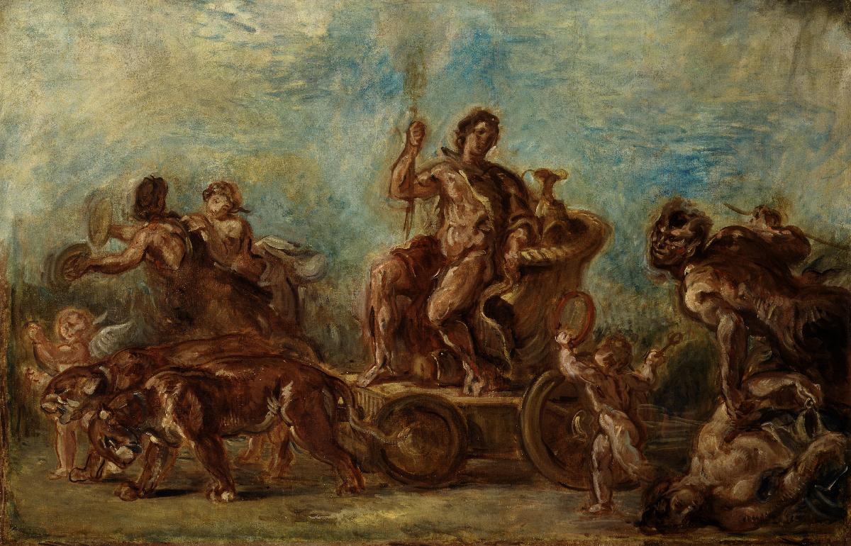 Reproduction du tableau « Le Triomphe de Bacchus - Eugène Delacroix » par Alpha Reproduction en peinture à l’huile