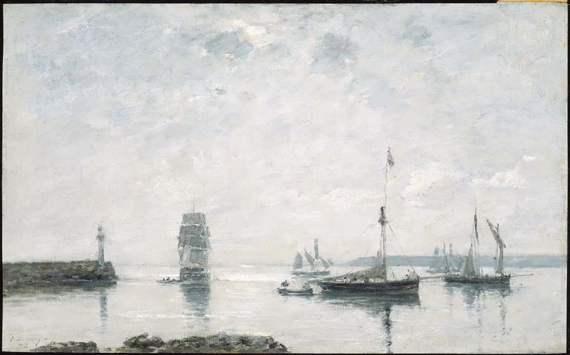 Havneindgang - Eugène Boudin