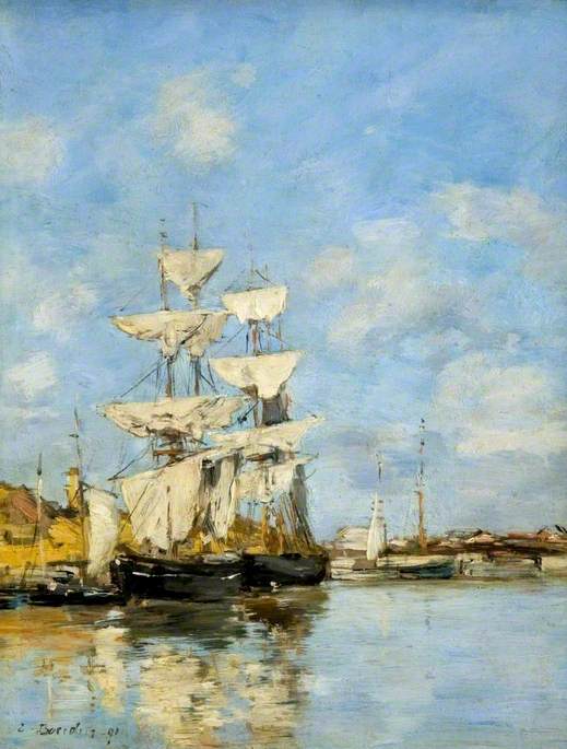 Reproduction du tableau « Deauville, le Bassin - Eugène Boudin » par Alpha Reproduction en peinture à l’huile