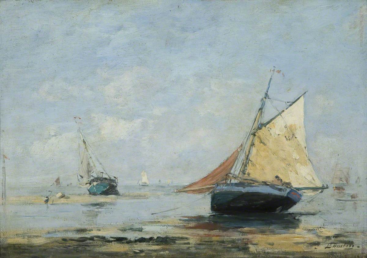 Reproduction du tableau « Environs de Trouville - Eugène Boudin » par Alpha Reproduction en peinture à l’huile