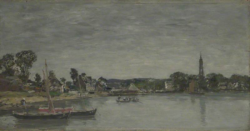Reproduction du tableau « L'Hôpital-Camfrout, Bretagne - Eugène Boudin » par Alpha Reproduction en peinture à l’huile