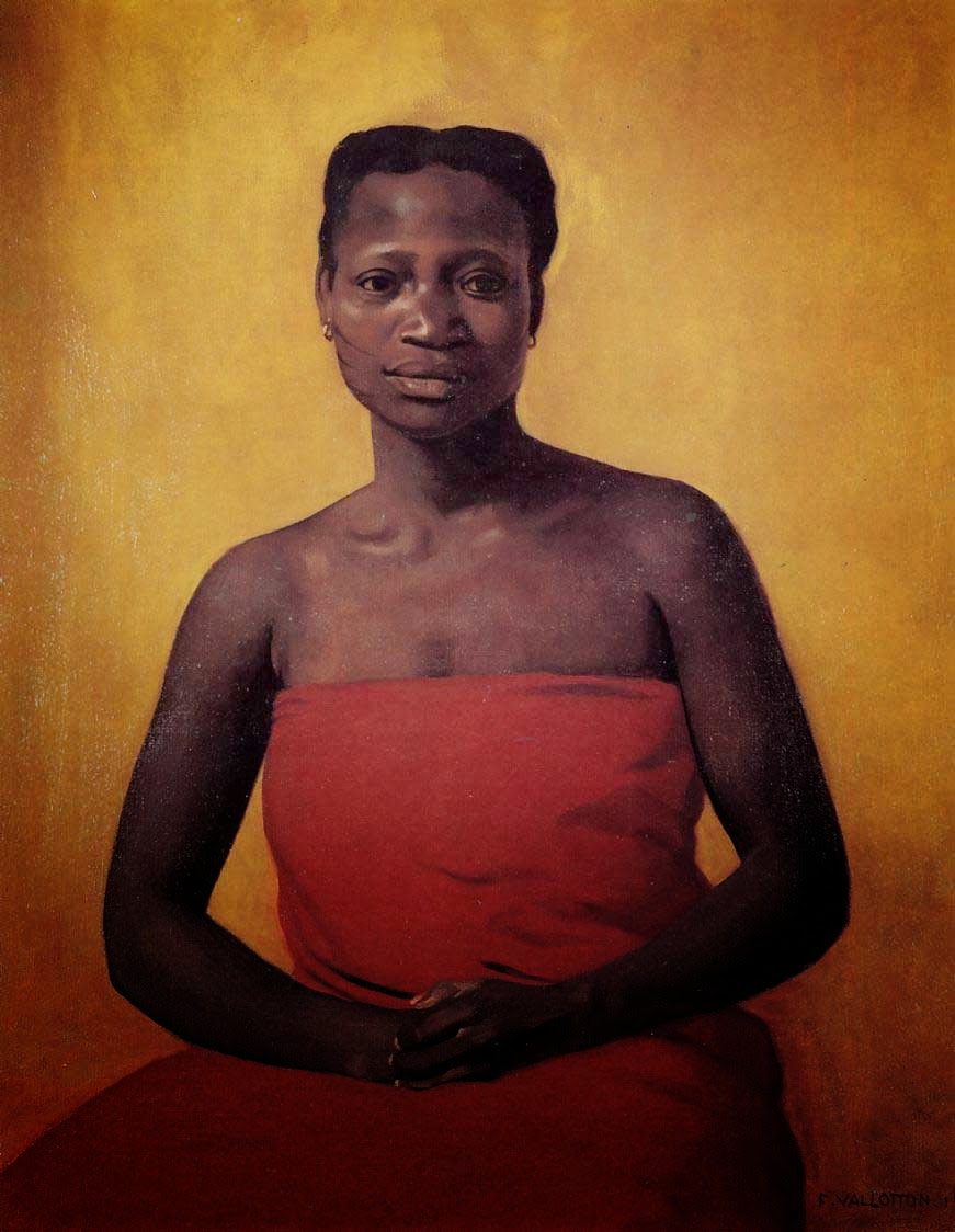 Femme noire assise de face - Félix Vallotton