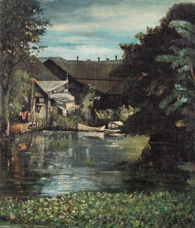 Scène de rivière - Fabián de la Rosa