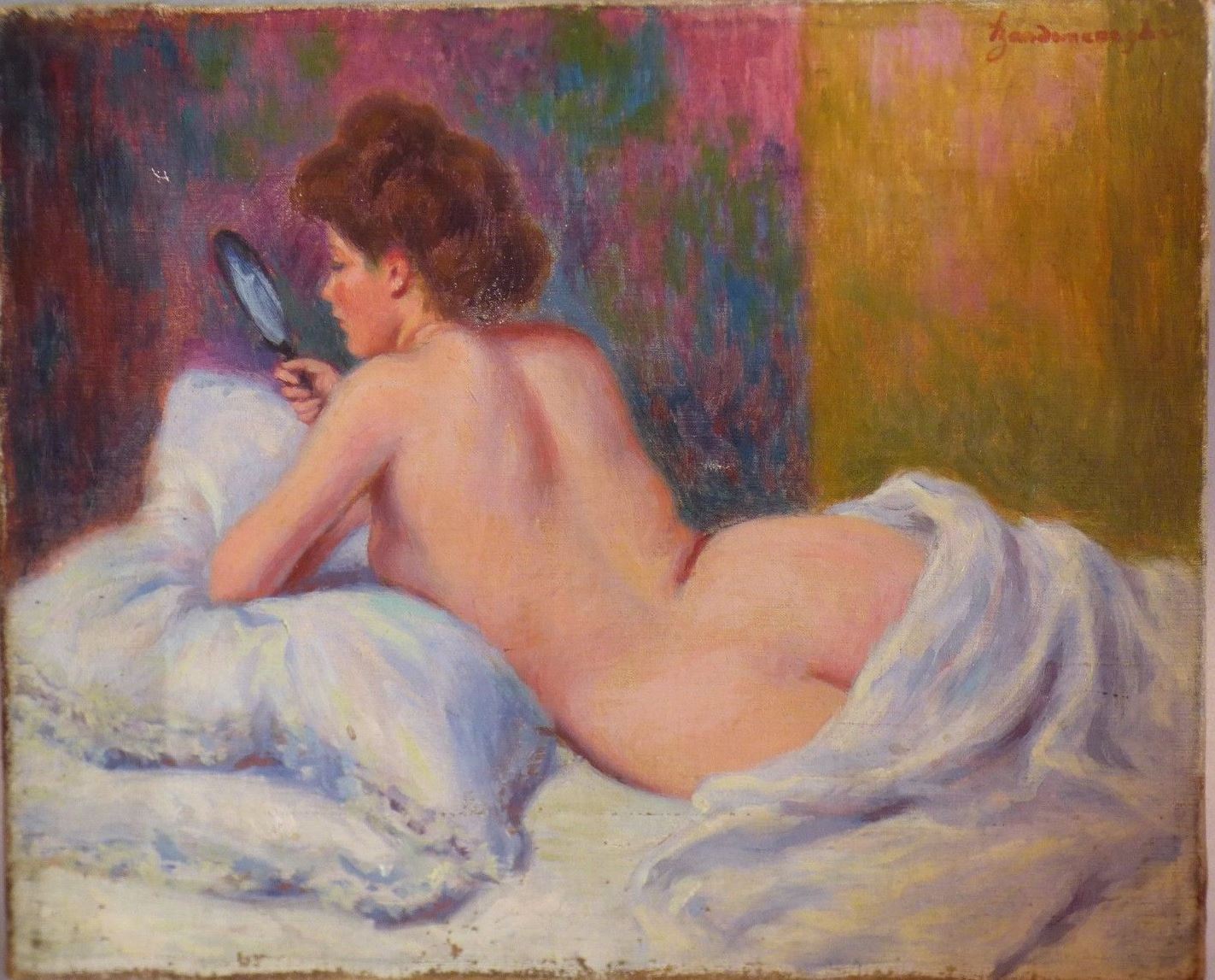 Morgenen - (Den unge model ved spejlet) - Federico Zandomeneghi