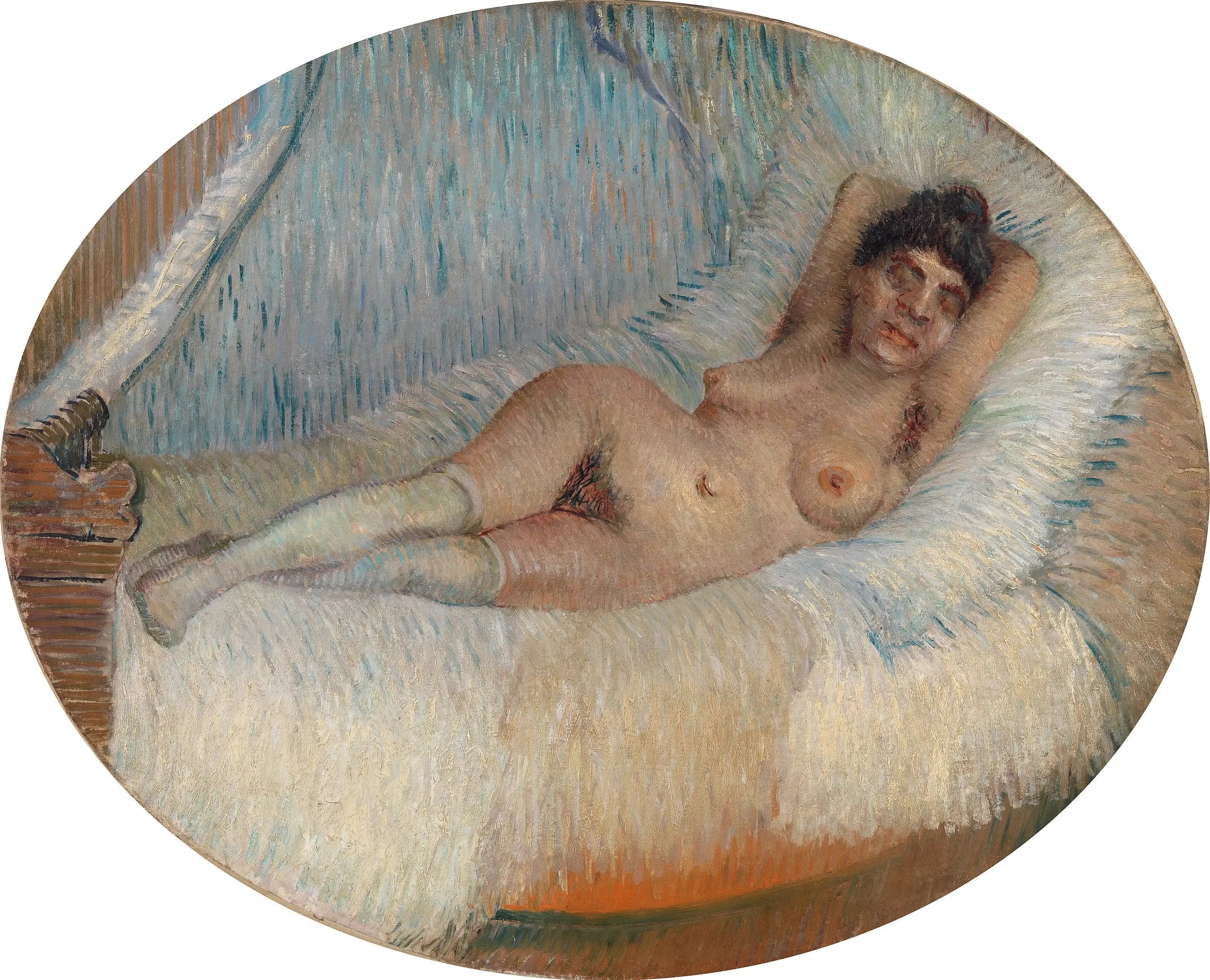 Reproduction du tableau « Femme nue sur un lit - Vincent van Gogh » par Alpha Reproduction en peinture à l’huile