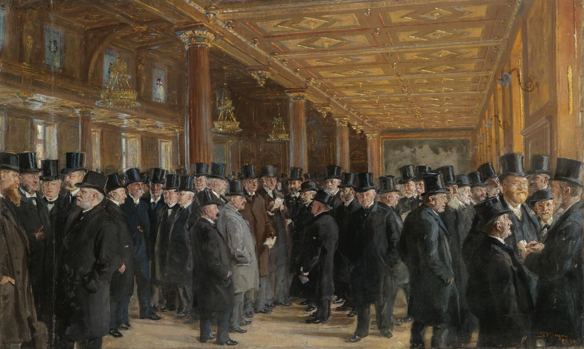 Fra Københavns Børs (Studie) - Peder Severin Krøyer