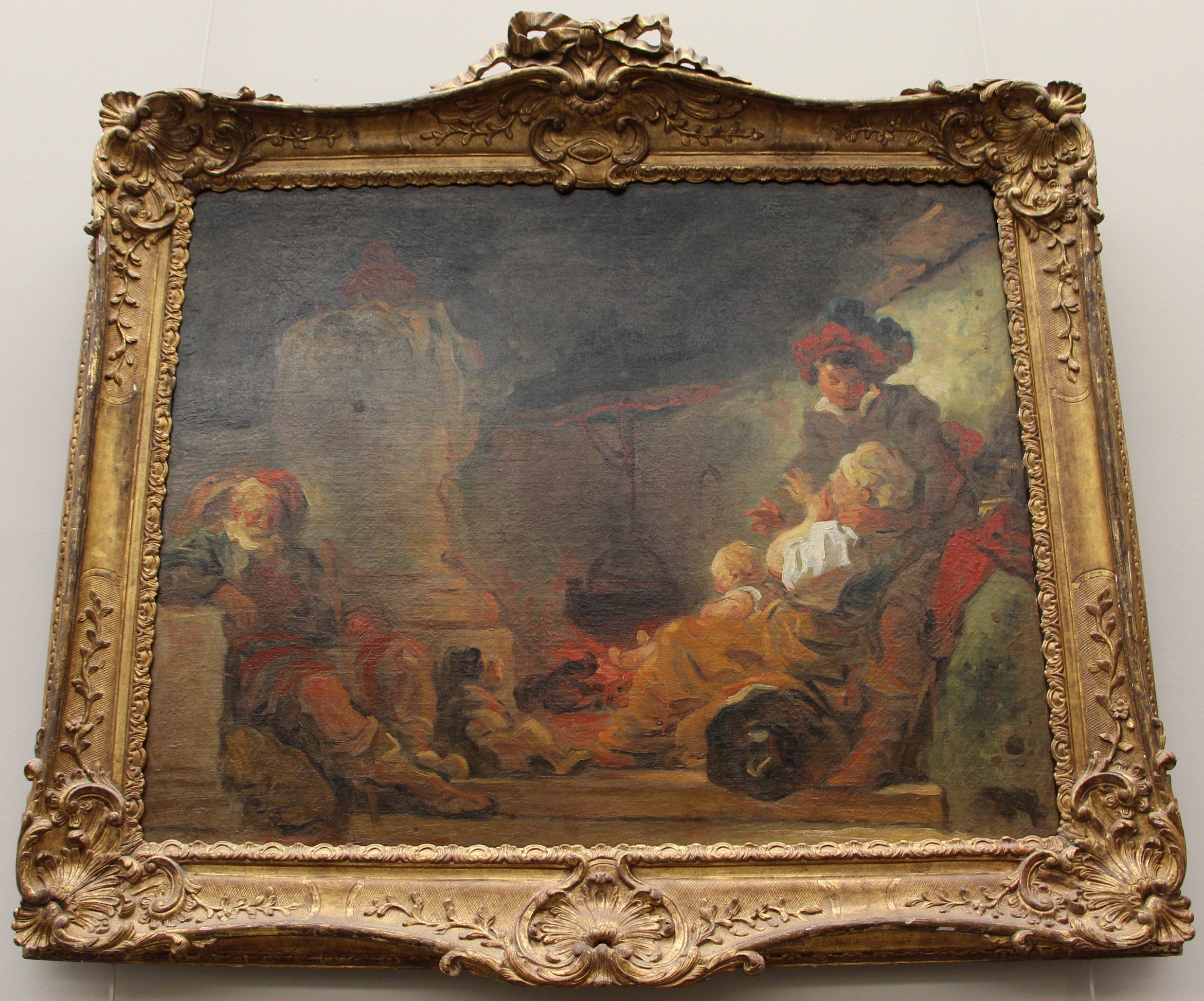 Scène nocturne, dite Le songe du mendiant - Jean-Honoré Fragonard