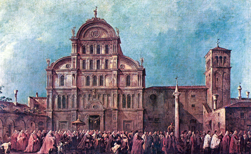 Dogen i Venedigs procession til San Zaccaria - Francesco Guardi
