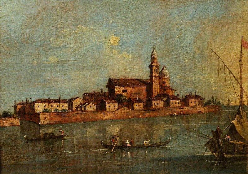 Udsigt over øen San Andrea della Certosa, Venedig - Francesco Guardi