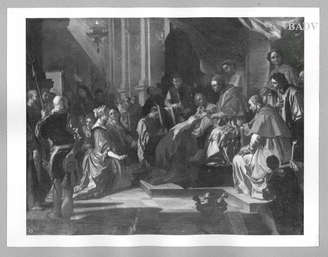 Public: le pape bénissant une femme - Francesco Solimena - Alpha Reproduction