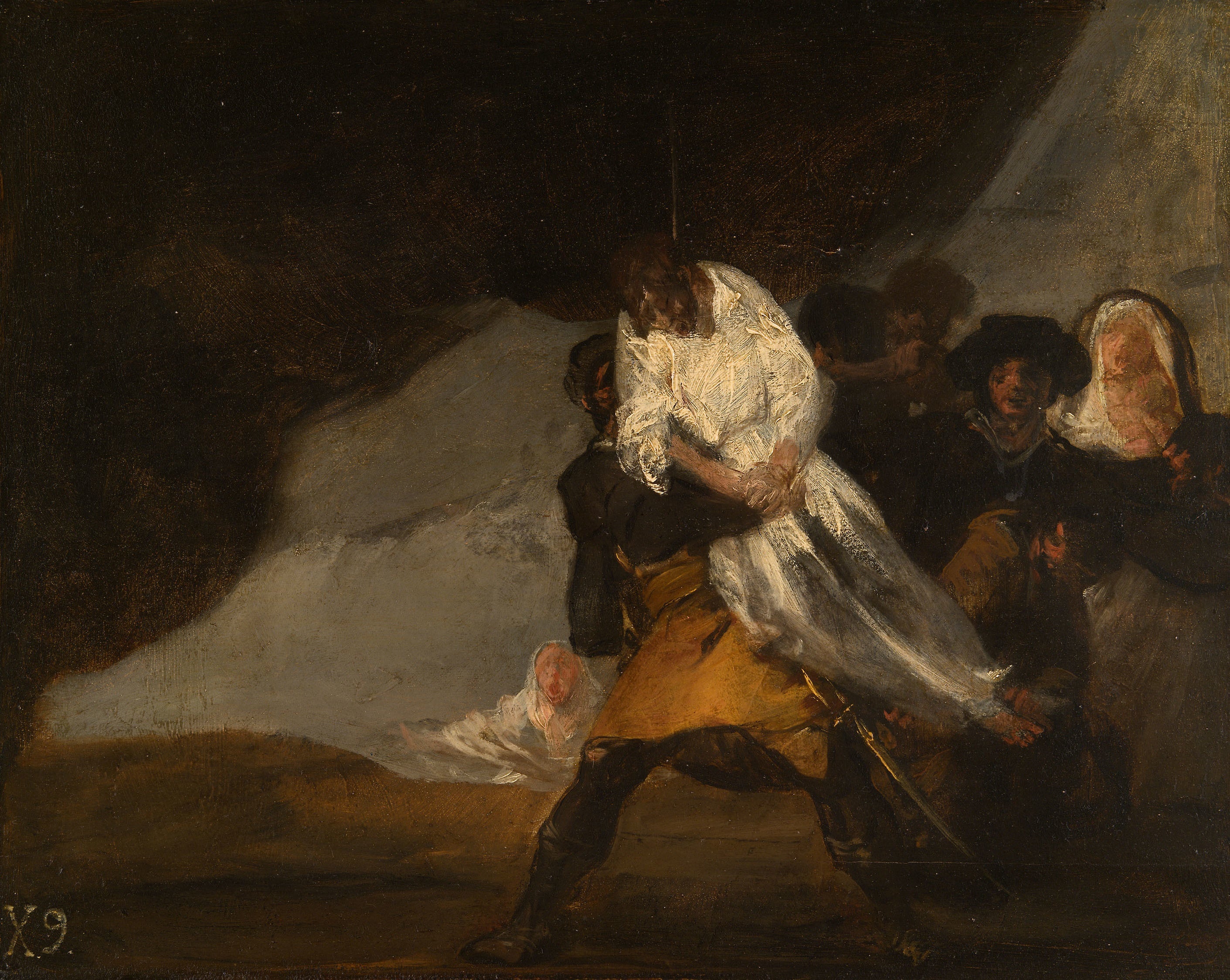 Reproduction du tableau « Le moine pendu - Francisco de Goya » par Alpha Reproduction en peinture à l’huile