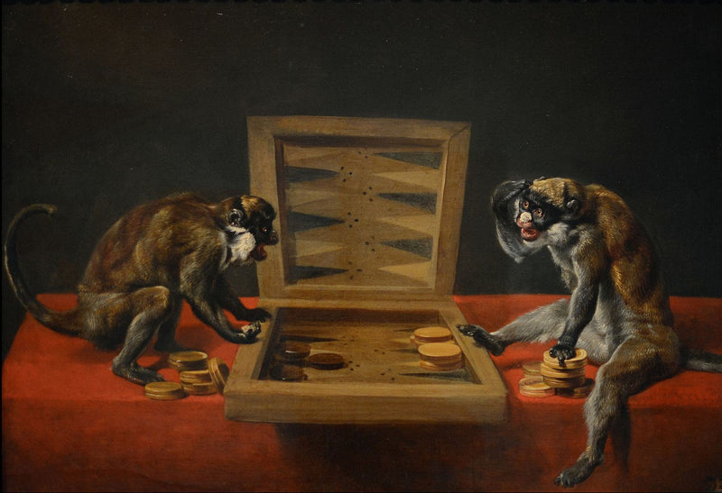 Des singes au backgammon - Frans Snyders