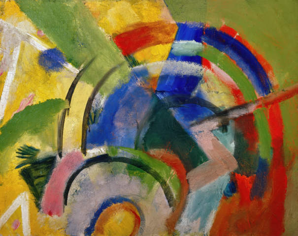 Reproduction du tableau « Petite composition IV - Franz Marc » par Alpha Reproduction en peinture à l’huile