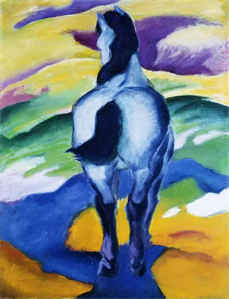 Reproduction du tableau « Cheval Bleu II - Franz Marc » par Alpha Reproduction en peinture à l’huile