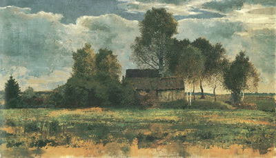 Reproduction du tableau « Cabanes de landes dans la mousse de Dachau - Franz Marc » par Alpha Reproduction en peinture à l’huile