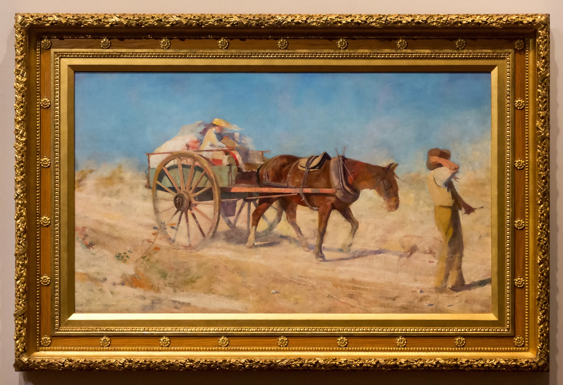 Frederick McCubbin, The North wind, c. 1888, huile sur toile sur contreplaqué, National Gallery of Victoria