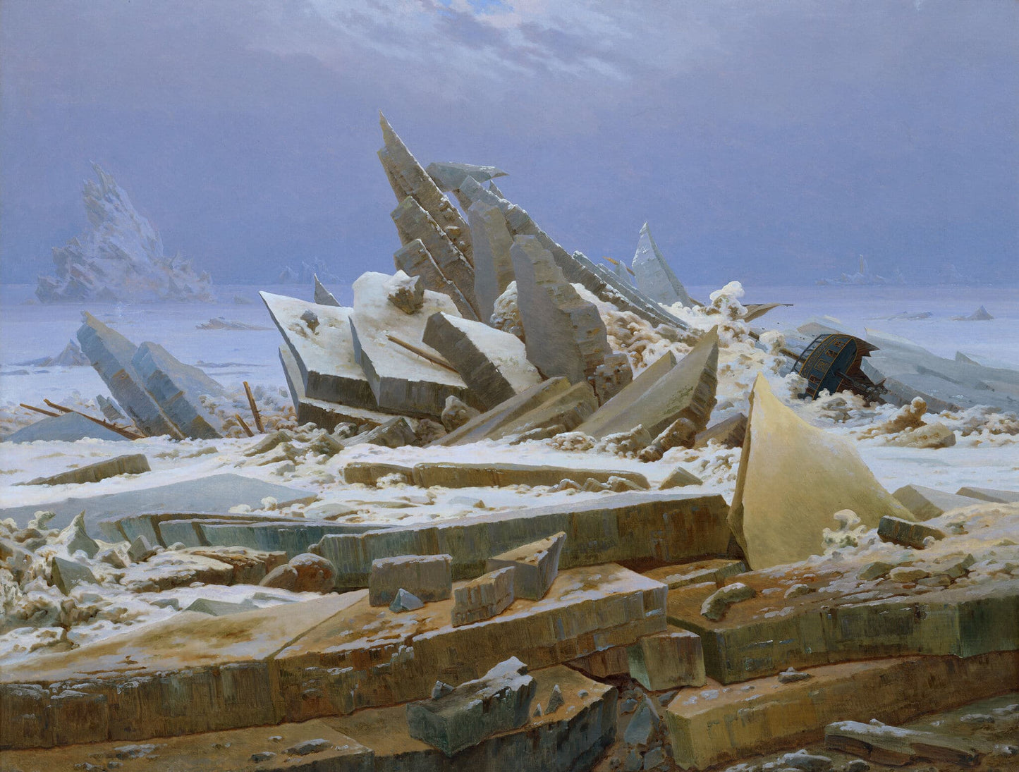 Reproduction du tableau « La Mer de glace - Caspar David Friedrich » par Alpha Reproduction en peinture à l’huile
