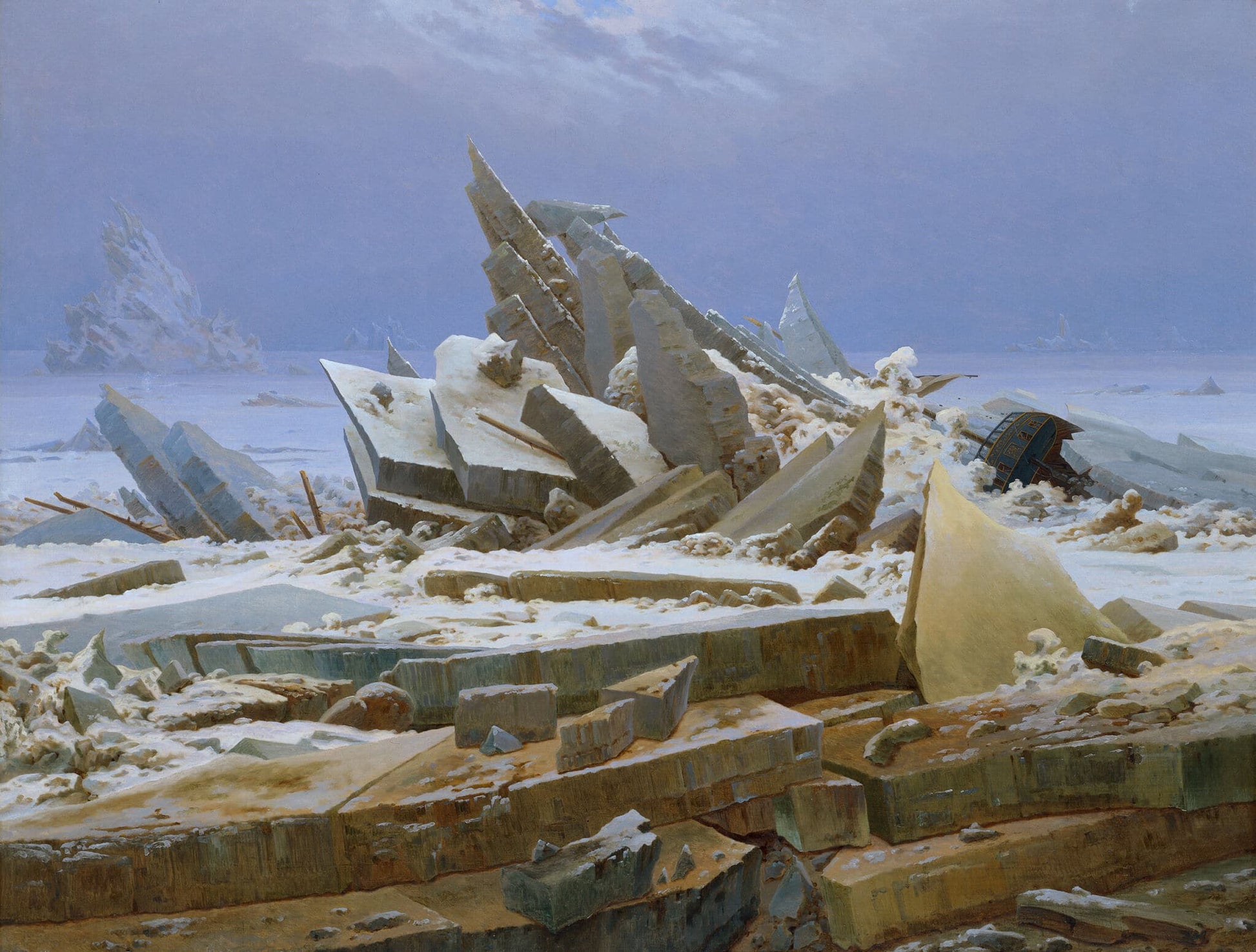 Reproduction du tableau « La Mer de glace - Caspar David Friedrich » par Alpha Reproduction en peinture à l’huile