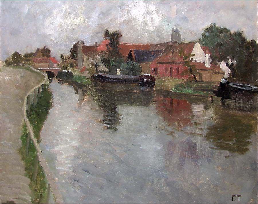 Canal Volendam - Frits Thaulow
