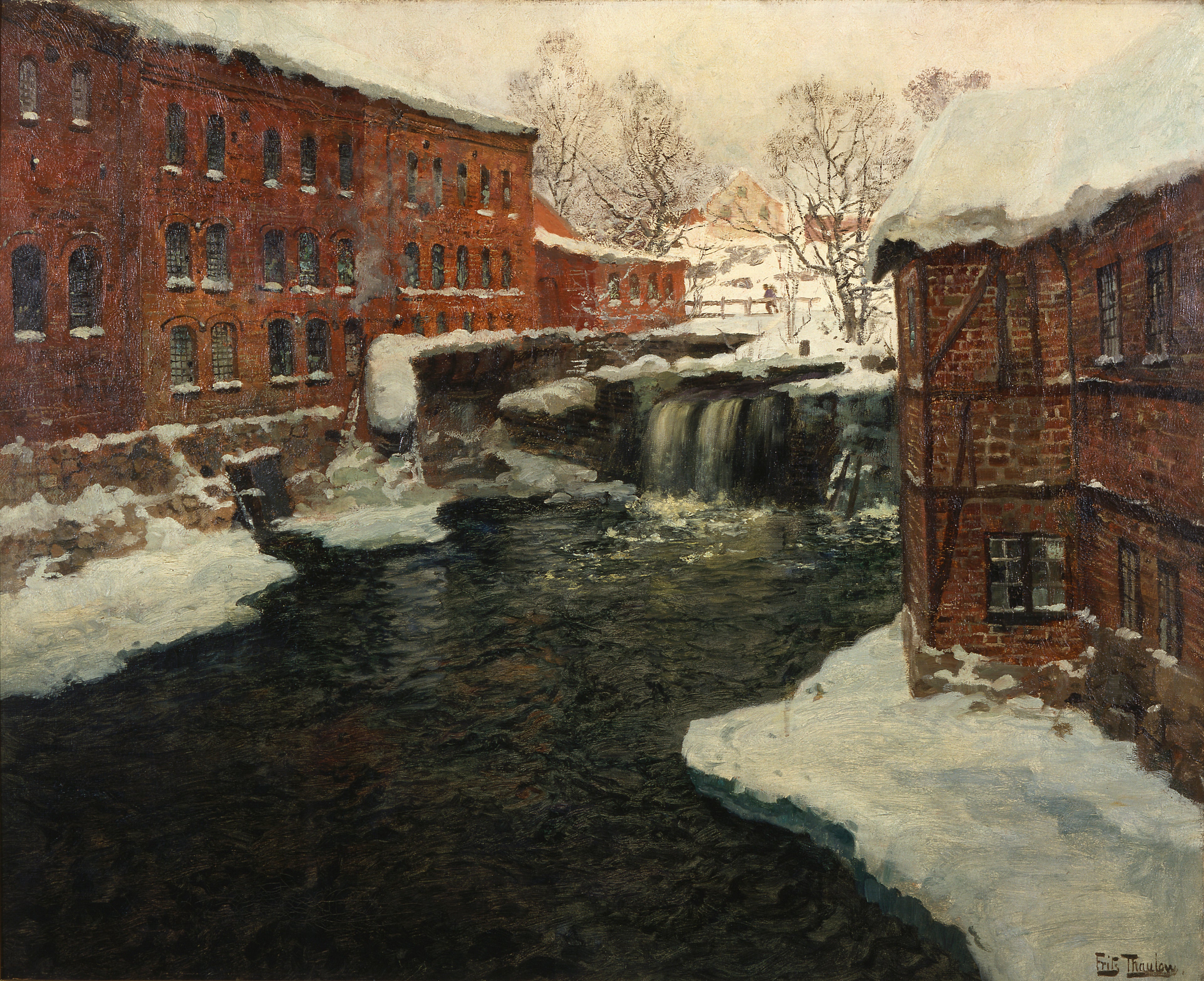 Møllescene - Frits Thaulow