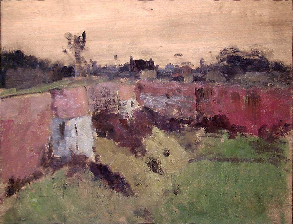 Uden for Montreuils volde - Frits Thaulow