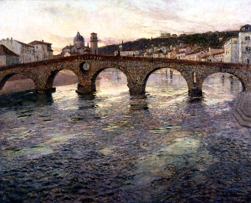 Adige-floden i Verona - Frits Thaulow