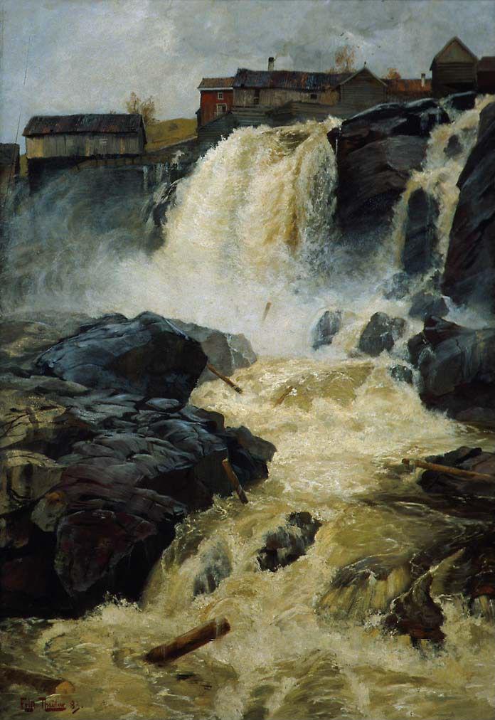 Haugsfossen-vandfaldet - Frits Thaulow