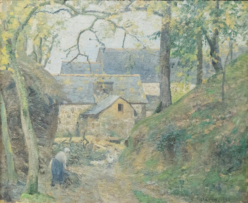 Gården i Montfoucault - Camille Pissarro