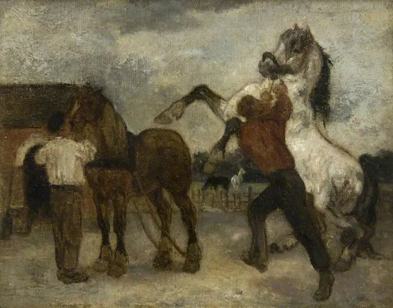 Reproduction du tableau « Le Haras - Théodore Géricault » par Alpha Reproduction en peinture à l’huile