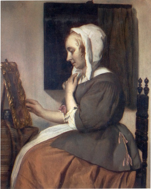 Jeune femme devant un miroir - Gabriel Metsu