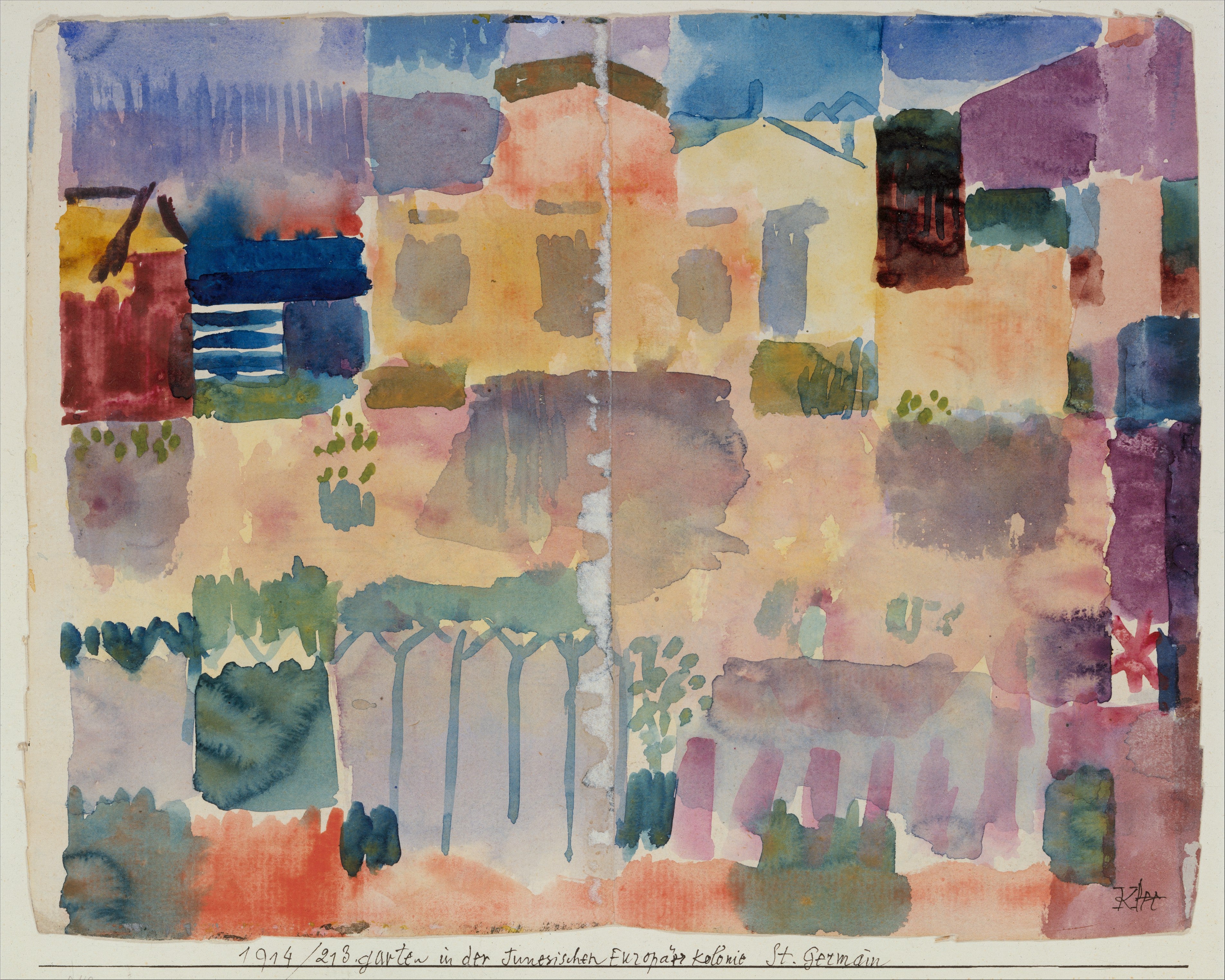 Have i Saint-Germain, den europæiske bydel nær Tunis - Paul Klee