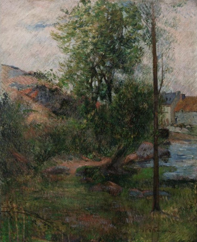 Reproduction du tableau « Le Saule au bord de l'Aven - Paul Gauguin » par Alpha Reproduction en peinture à l’huile