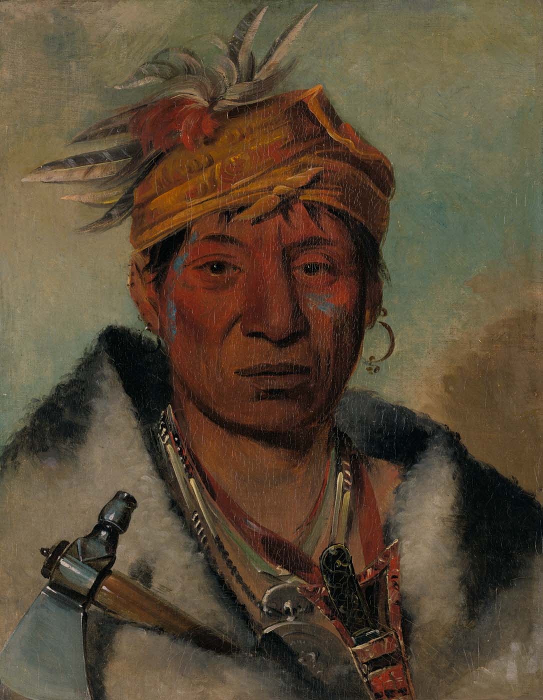 Ah-yaw-ne-tak-oár-ron, un guerrier - George Catlin