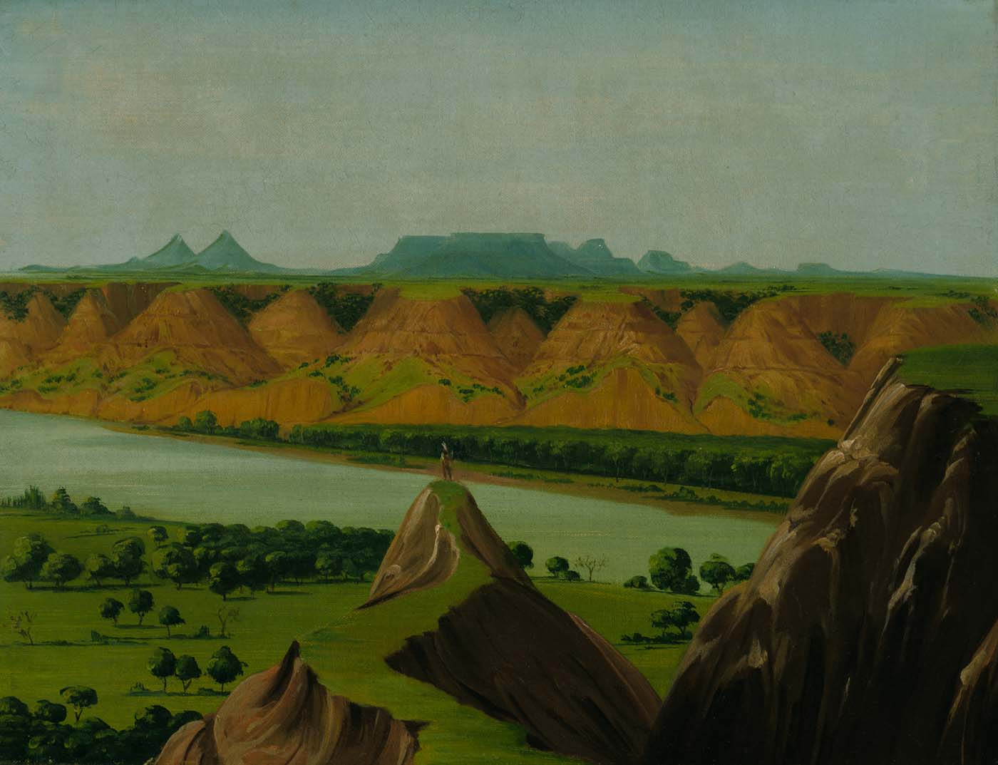 Big Bend sur le Haut-Missouri, à 1900 milles au-dessus de Saint-Louis - George Catlin