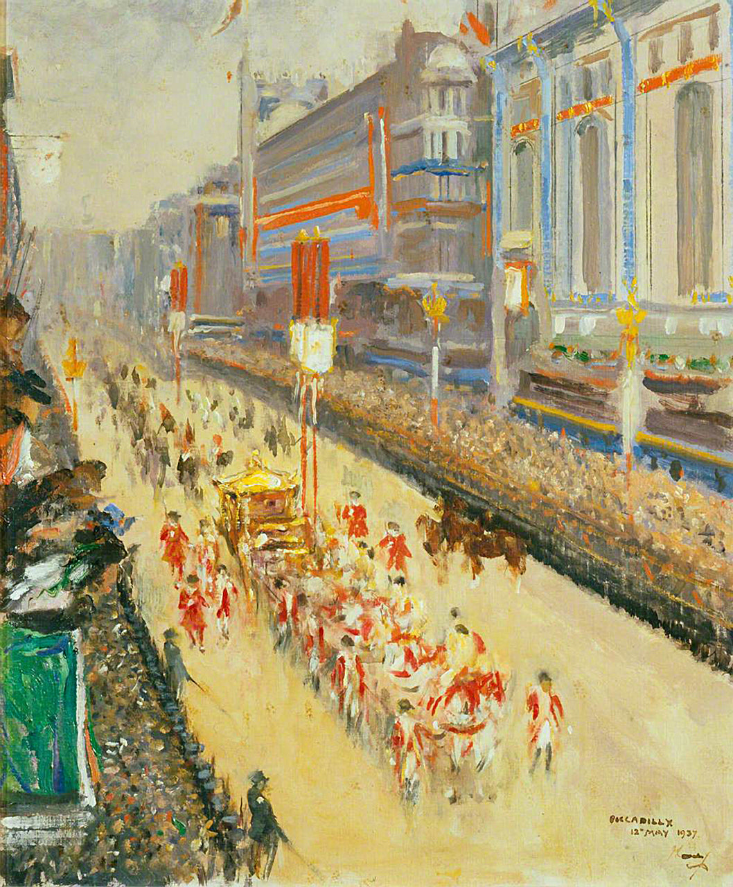 Cortège du couronnement, Piccadilly, 12 mai 1937 - John Lavery