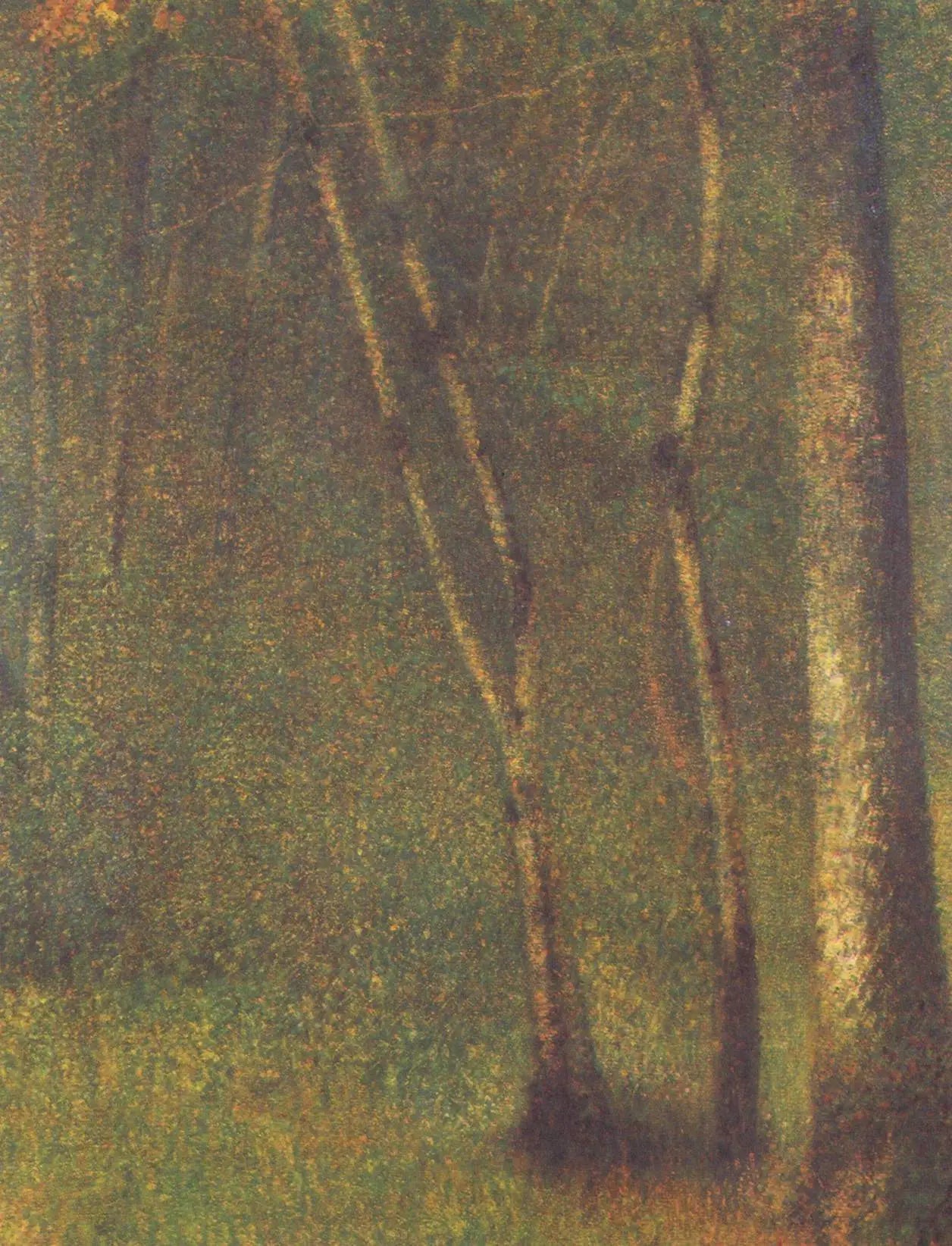 Reproduction du tableau « Sous-bois à Pontaubert - Georges Seurat » par Alpha Reproduction en peinture à l’huile