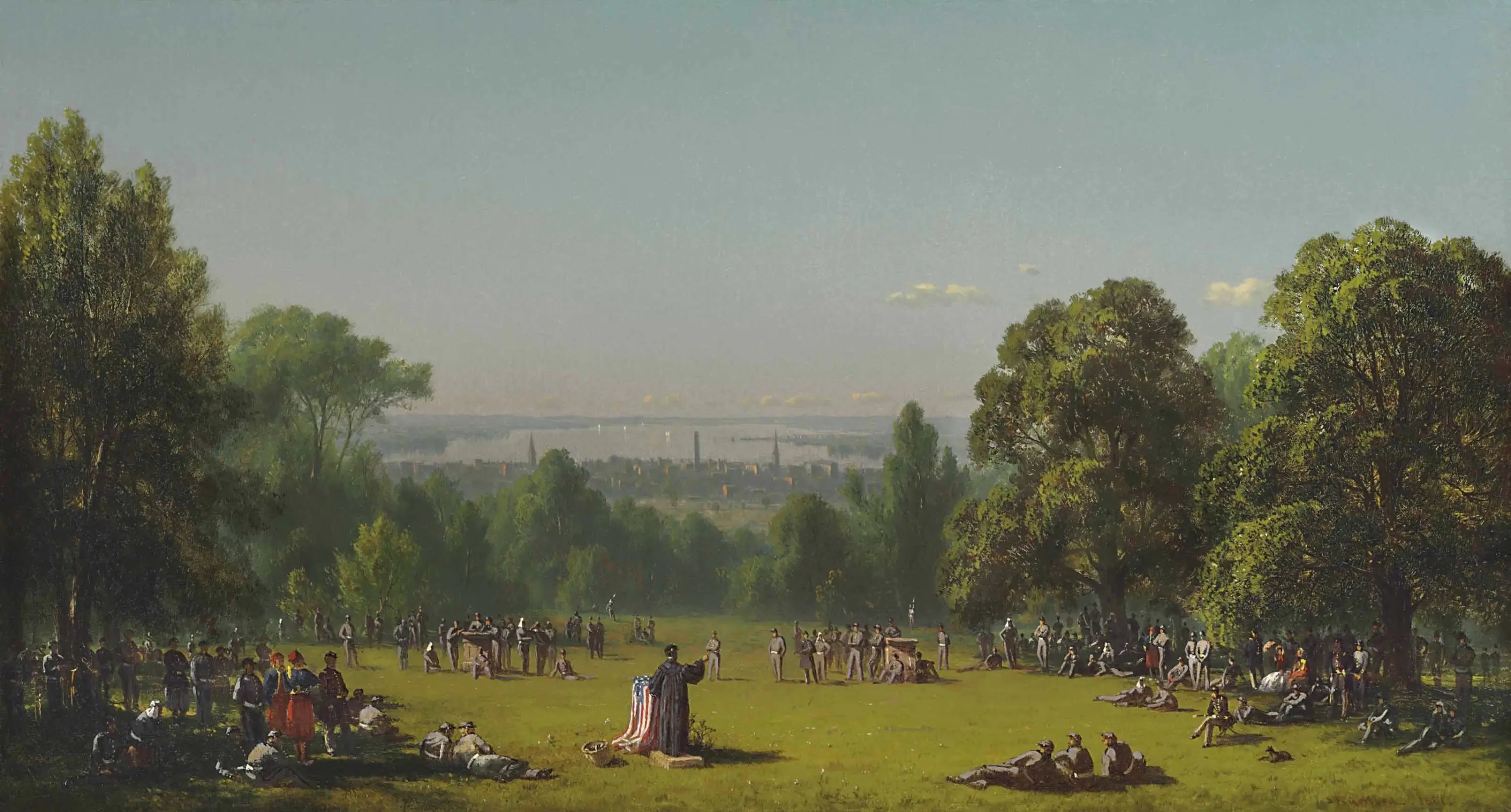 Dimanche matin au camp du septième régiment - Sanford Robinson Gifford - Alpha Reproduction