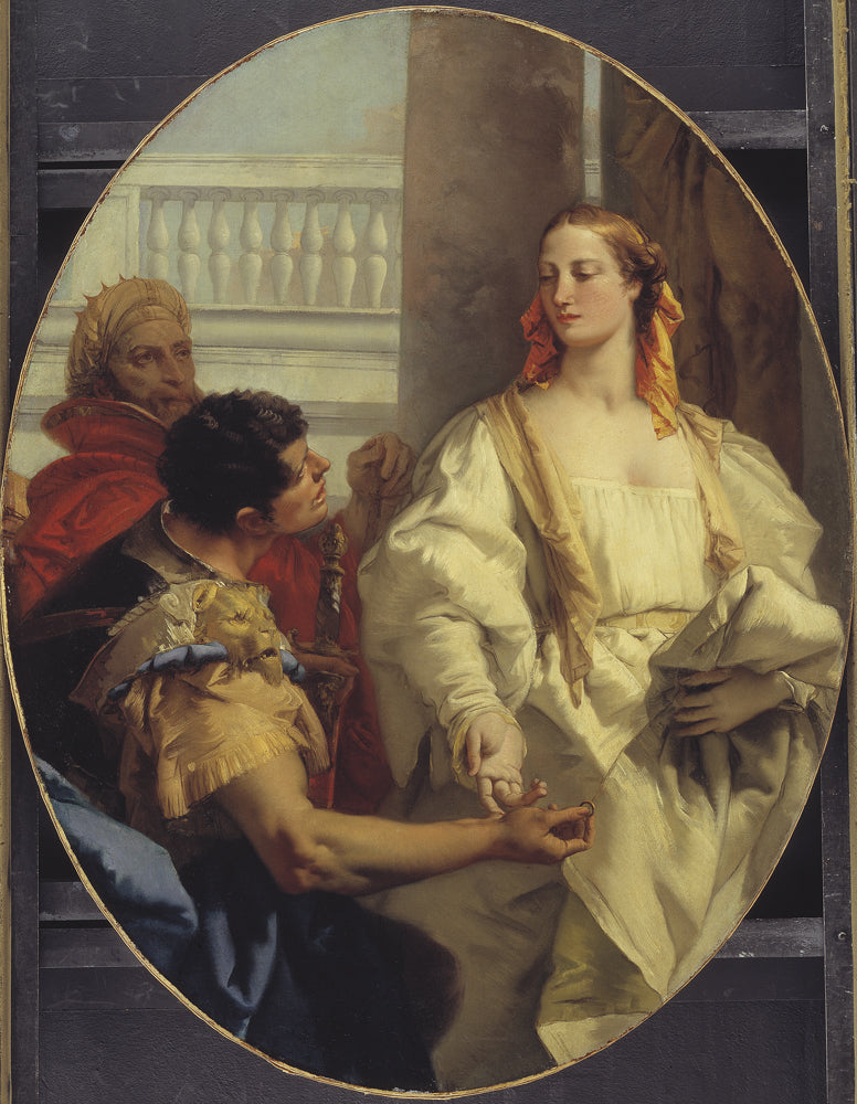 Latinus offrant sa fille Lavinia à Énée en mariage - Giovanni Battista Tiepolo