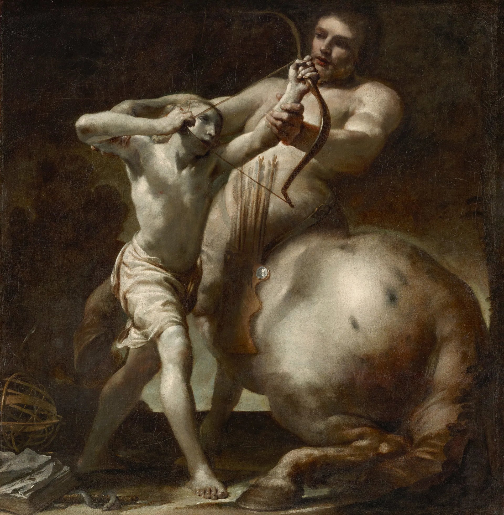 Achille et Chiron - Giuseppe Maria Crespi image 1 reproduction de peinture à l’huile