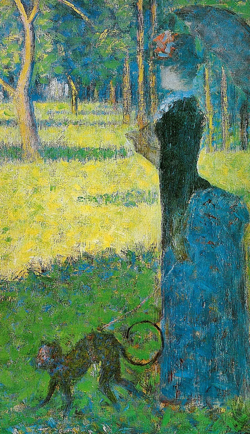 Kvinde med en abe - Georges Seurat