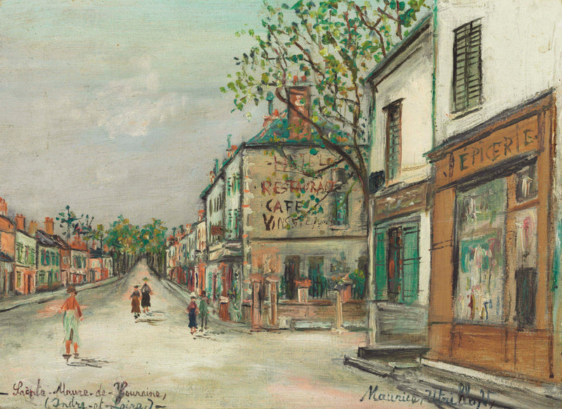Grande rue Nationale à Sainte-Maure-de-Touraine (Indre-et-Loire) (1940) - Maurice Utrillo
