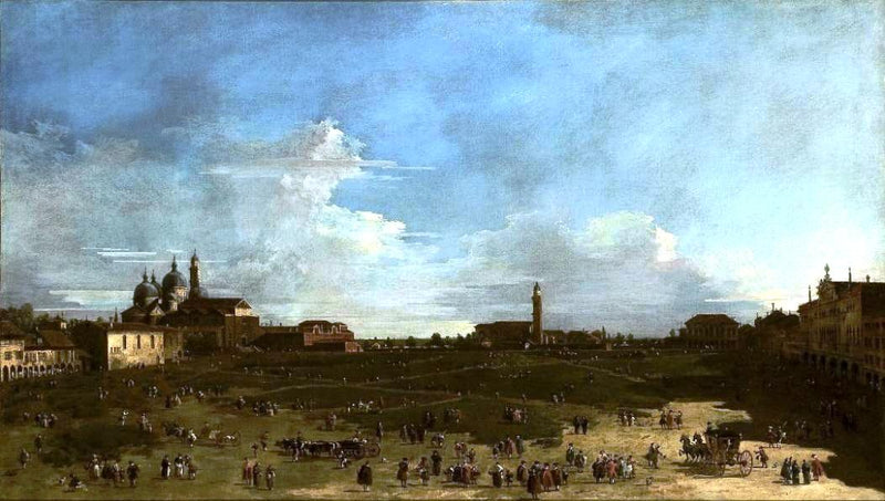 Udsigt over Prato de la Vallée i Padova - Francesco Guardi