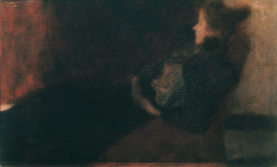 Dame au coin du feu (Dame am Kamin) - Gustav Klimt
