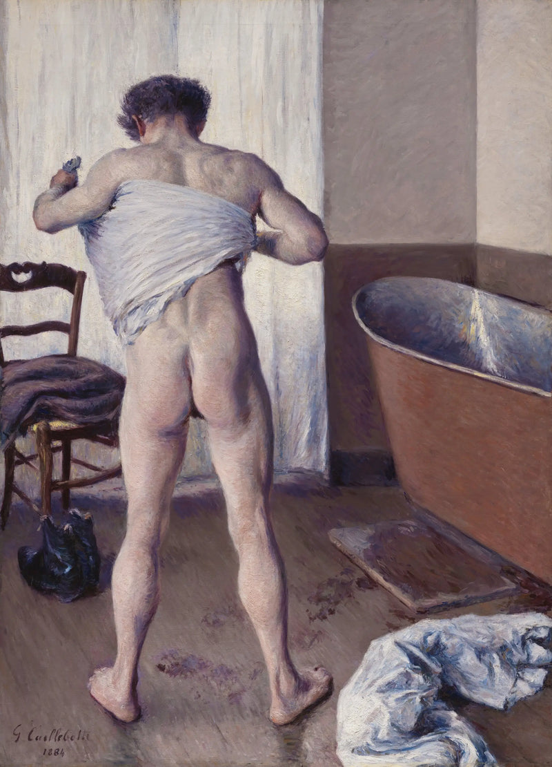Mand i badet - Gustave Caillebotte
