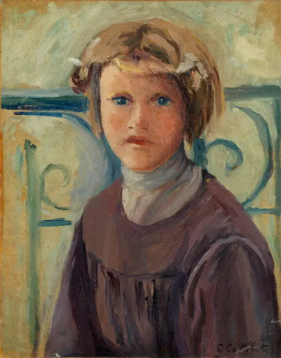 Pige på balkonen - Gustave Caillebotte