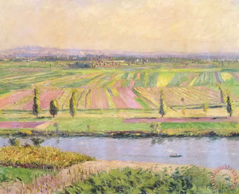 Gennevilliers-sletten set fra Argenteuils skråninger - Gustave Caillebotte